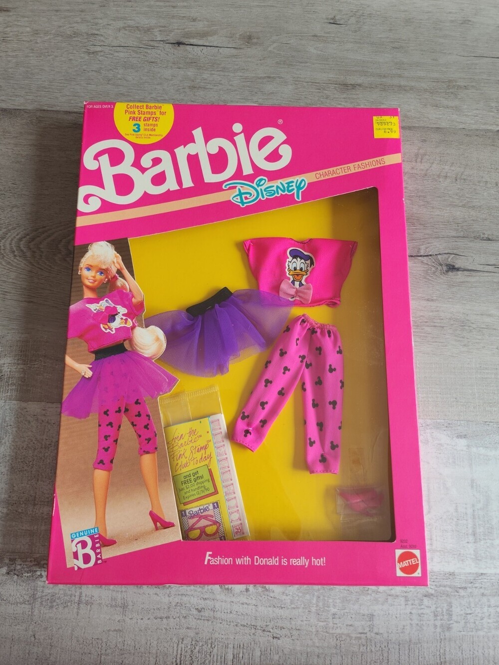 New 1989 Barbie Disney Character Fashions Mattel 9202 Donald Vintage